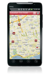Canadian Tire Finder on the Android