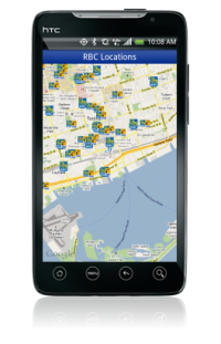 RBC locations on the Android