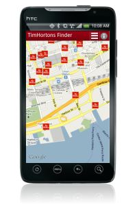Tim Hortons Finder on the Android